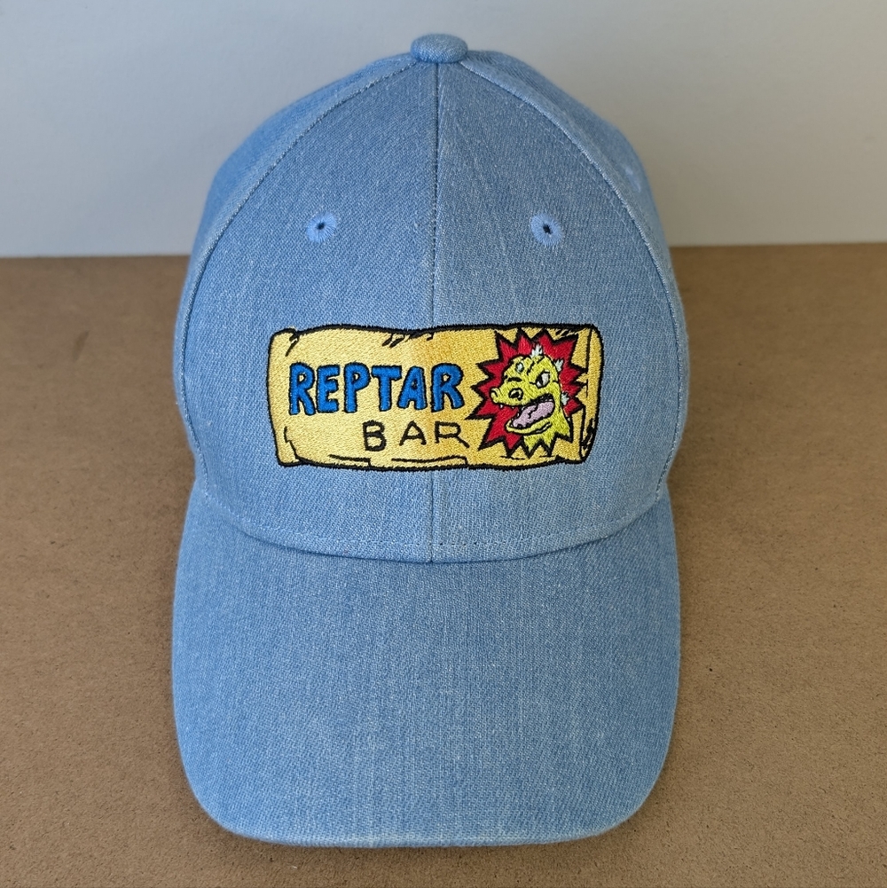 Cakeworthy Nickelodeon Rug Rats Reptar Bar Denim Strapback Ball Cap